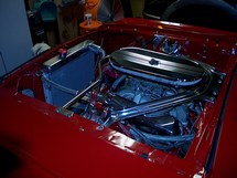 This is a picture of the engine as I am installing the aluminum radiator from Northern.